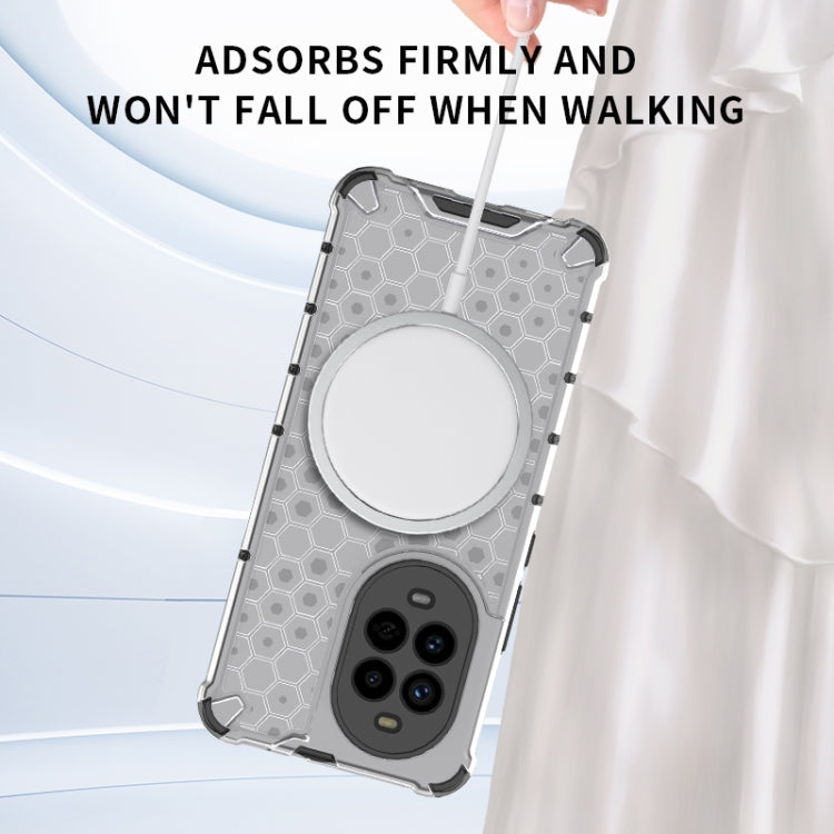 Funda para Huawei Nova 13 Pro 5G con Anillo Magnético y Diseño Panal a Prueba de Golpes (Blanca)