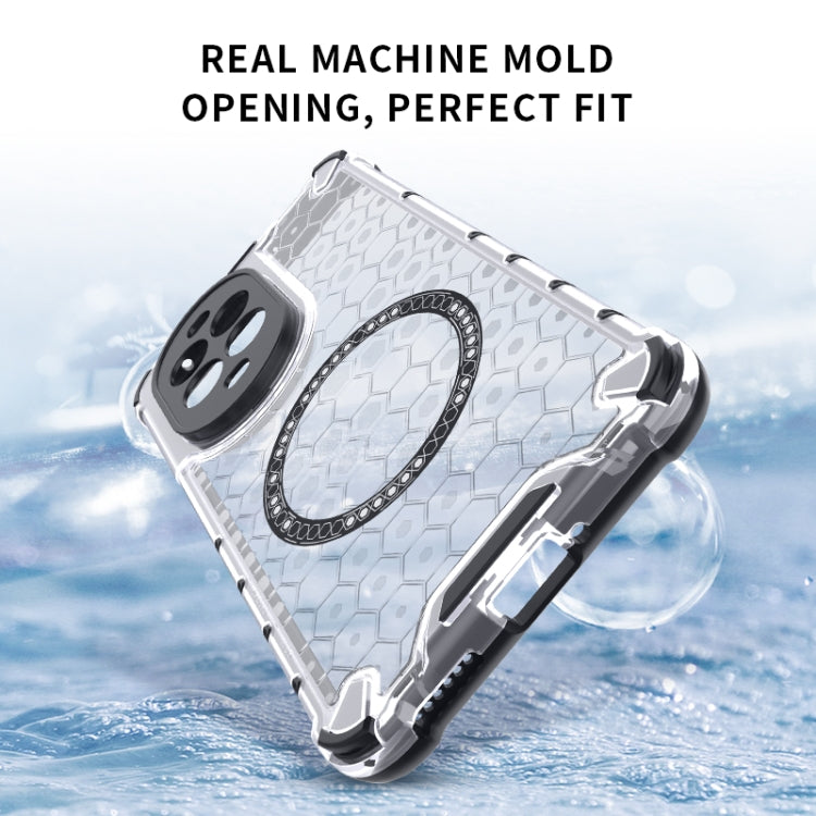 Funda para Huawei Nova 13 Pro 5G con Anillo Magnético y Diseño Panal a Prueba de Golpes (Blanca)