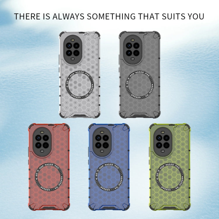 Funda para Huawei Nova 13 Pro 5G con Anillo Magnético y Diseño Panal a Prueba de Golpes (Blanca)