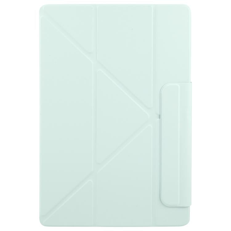 Funda de cuero con hebilla fija y deformación magnética para Xiaomi Pad 7 Ultra (verde bebé)