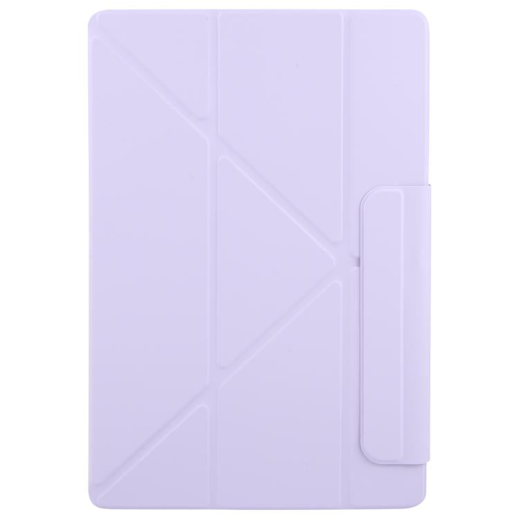 Funda de cuero con hebilla fija y deformación magnética para Xiaomi Pad 7 Ultra (morado)