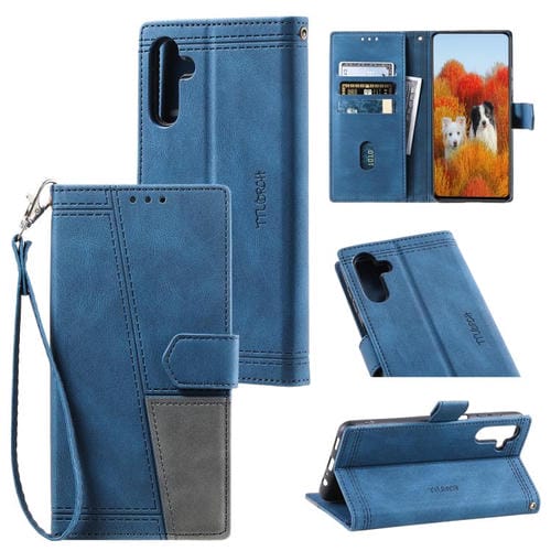 Funda de cuero con relieve TTUDRCH para Samsung Galaxy A17 5G (azul)