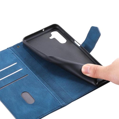 Funda de cuero con relieve TTUDRCH para Samsung Galaxy A17 5G (azul)