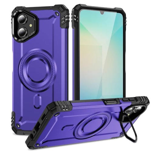 Estuche para Teléfono Samsung Galaxy A06 con Soporte para Lente Magsafe (Morado)