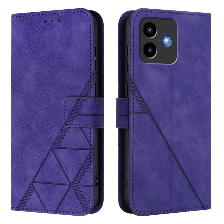 Funda de Cuero con Tapa y Relieve 3D para Cubot Note 40 (Morado)