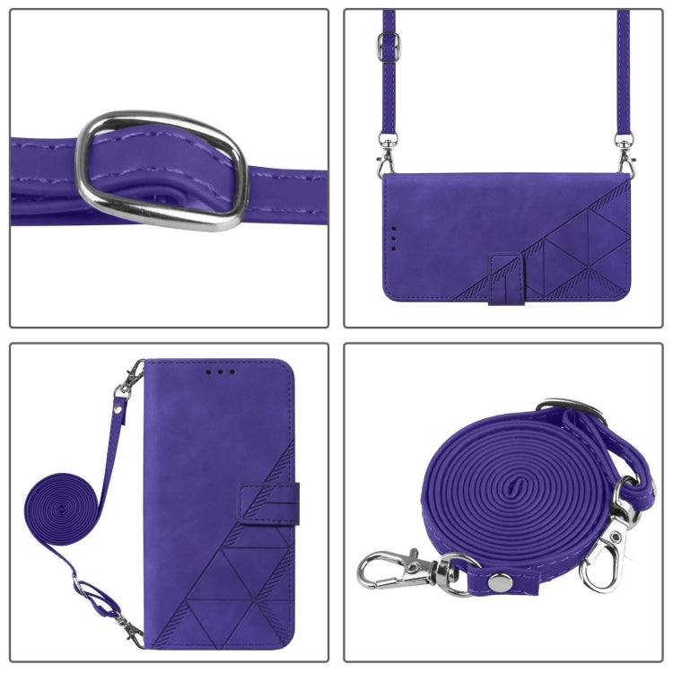 Funda de Cuero con Tapa y Relieve 3D para Cubot Note 40 (Morado)