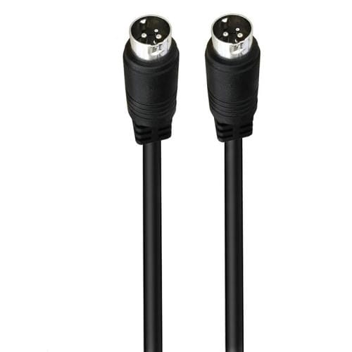 Cable Adaptador de Señal de Alimentación de Audio 3 Pines Macho a Din Central (Negro) 0,5 m