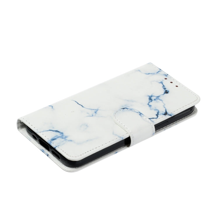 Funda de Cuero para OnePlus 13 con Patrón Mármol y Dibujo de Colores (Mármol Blanco)