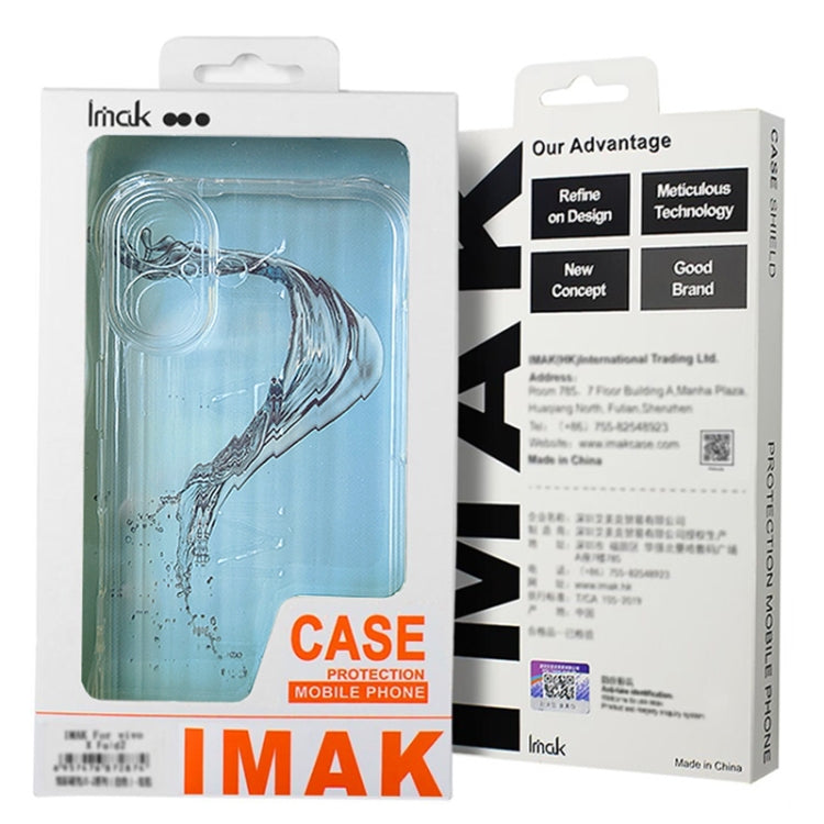 Funda IMAK Space Shield de PC y TPU para Samsung Galaxy S25 Edge 5G, a prueba de golpes, con MagSafe (transparente)