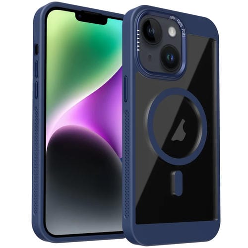 Funda para Teléfono Honeycomb Magsafe iPhone 14 Sistema de Refrigeración (Azul Real)