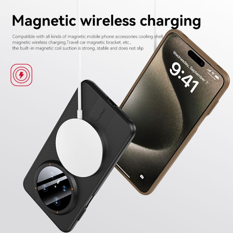 Funda para Teléfono Huawei Mate 70 Pro con Soporte Magsafe y Refrigeración (Dorado del Desierto)
