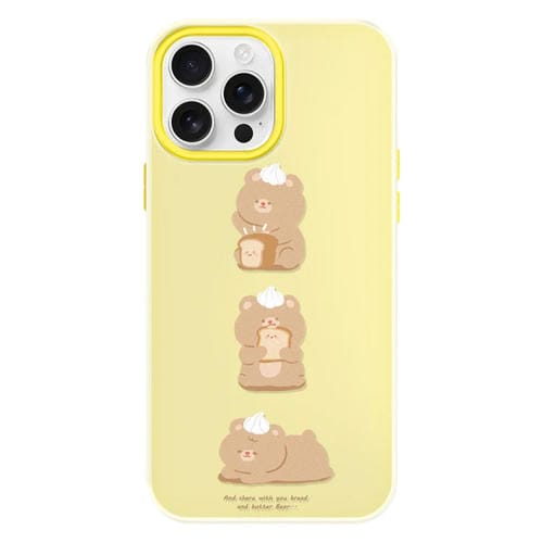 Funda híbrida TPU Policarbonato iPhone 14 Pro Max (Amarillo Oso de Pan)