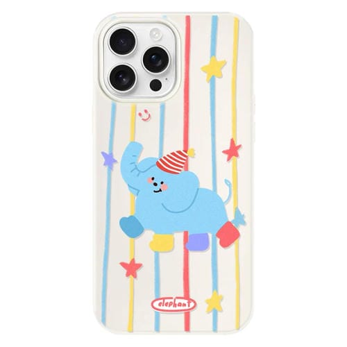 Funda híbrida TPU y PC iPhone 13 Pro Max Elefante con Calcetines Blancos