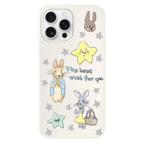 Funda híbrida TPU y Policarbonato iPhone 11 Pro Max con Tacto Sedoso (Beige Star Rabbit)