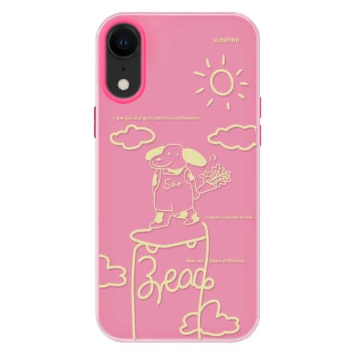 Funda híbrida TPU y Policarbonato iPhone Xr Tacto Sedoso (Rosa Cachorro)
