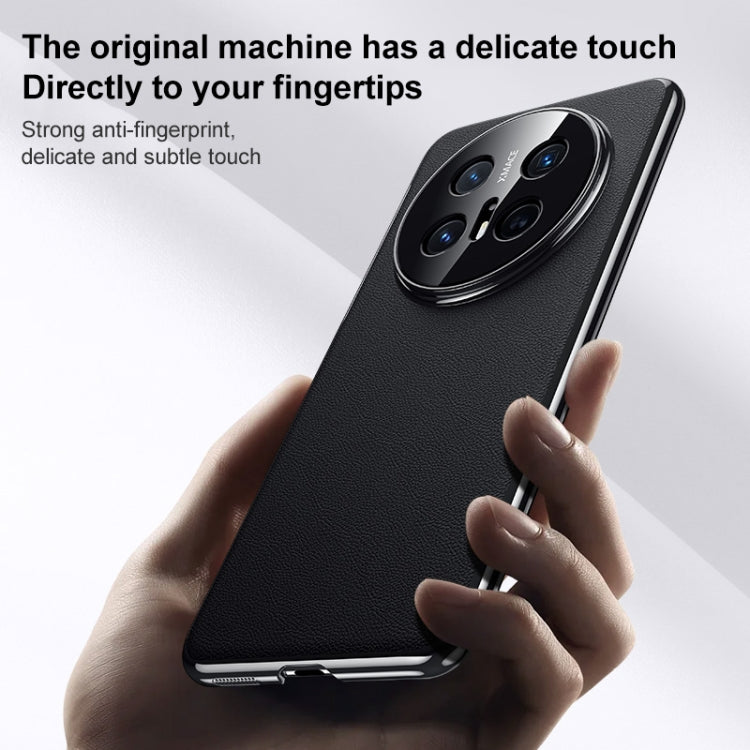 Funda de Cuero para Huawei Mate 70 a Prueba de Golpes (Gris)