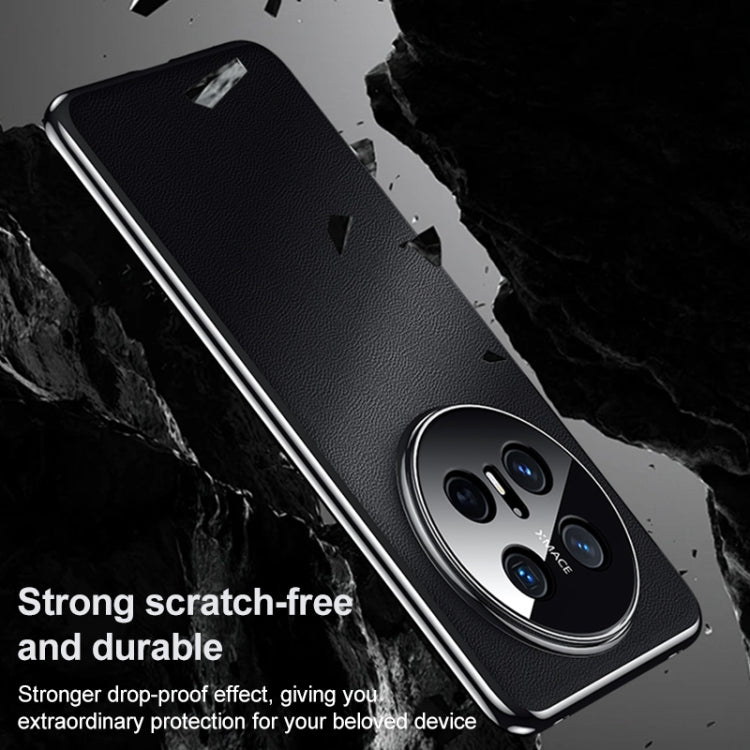 Funda de Cuero a Prueba de Golpes para Huawei Mate 70 Rs Ultimate (Morado)