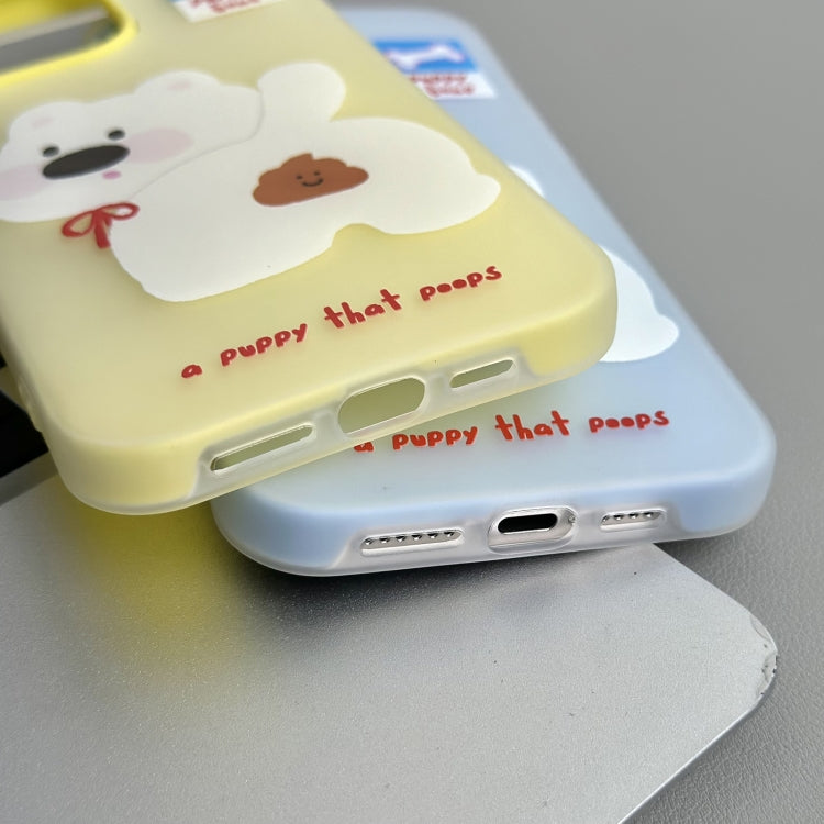 Funda híbrida TPU y policarbonato para iPhone 11 (Gatito con lunares en Blanco)