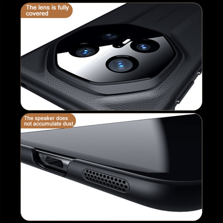 Funda de Cuero Híbrida Huawei Mate 70 Rs Ultimate Imitation Diseño PC (Negra)
