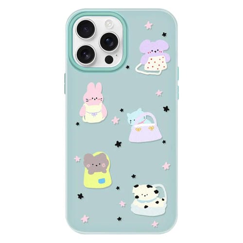 Funda híbrida TPU Policarbonato iPhone 11 Pro Max Estrella Animal (Verde Claro)