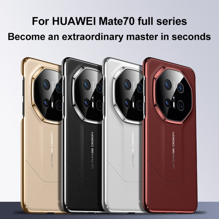 Funda para Teléfono Huawei Mate 70 Premium con Imitación Galvanizada y Diseño (Negra)