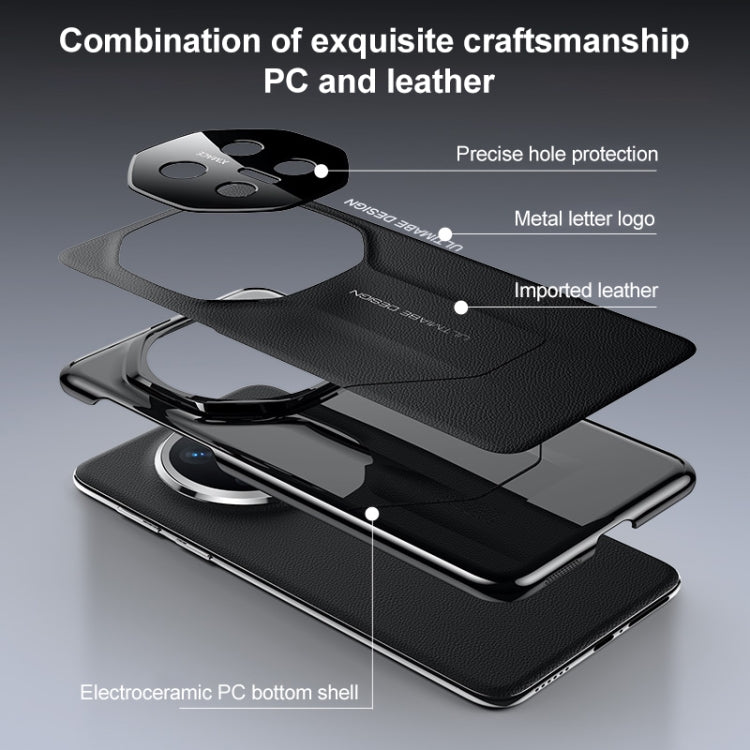Funda para Teléfono Huawei Mate 70 Premium con Imitación Galvanizada y Diseño (Negra)