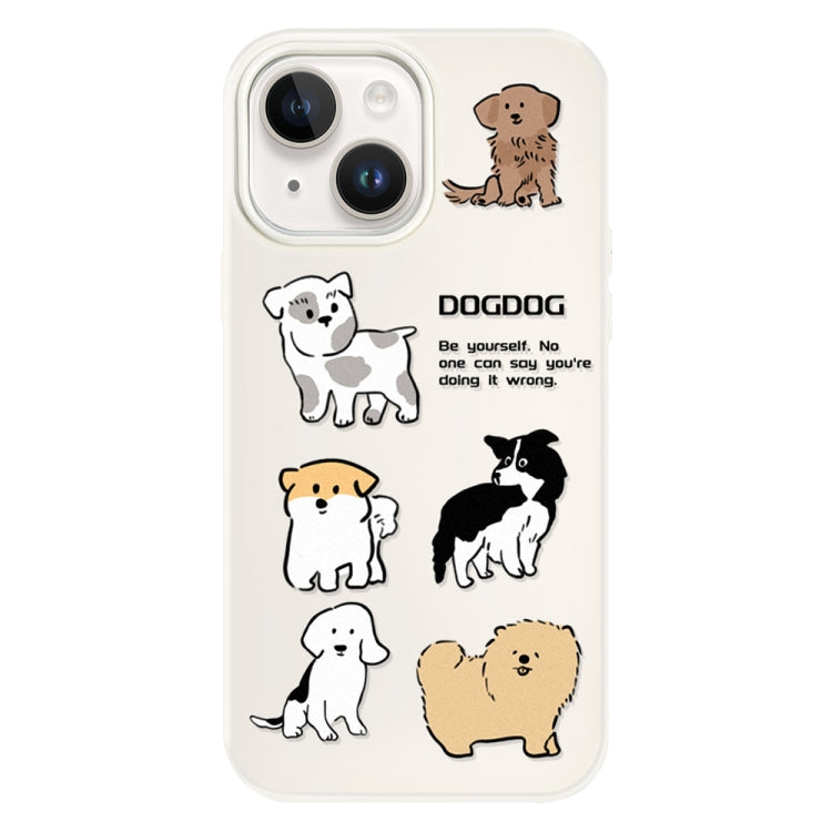 Funda híbrida TPU y Policarbonato iPhone 14 Tacto de Piel (Blanco)