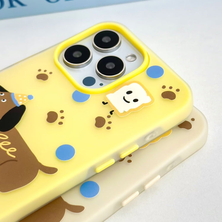 Funda híbrida TPU y PC con tacto de piel para iPhone 12 (Animal Estrella Amarillo)