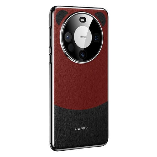 Funda de Cuero Huawei Mate 60 Panda 2 para Teléfono (Negro y Rojo)
