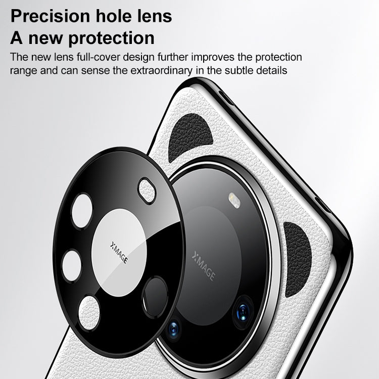 Funda de Cuero para Huawei Mate 40 Panda 2 Sencilla para PC (Negro y Blanco)