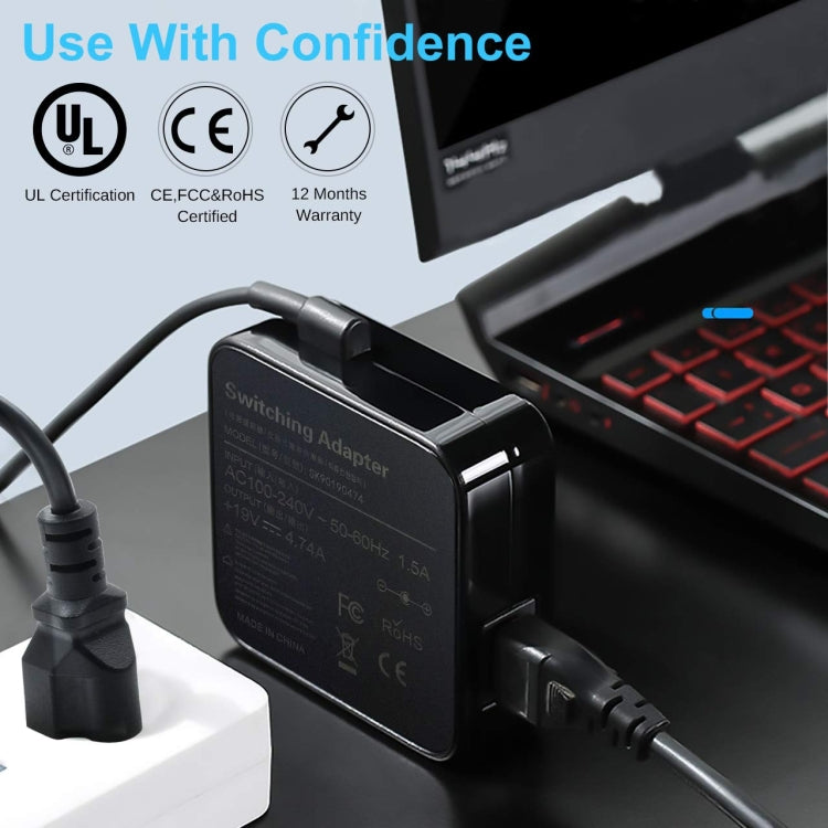 Adaptador de Corriente para Portátil Asus 5,5 x 2,5 mm 19 V 4,74 A 90 W con Enchufe de la UE