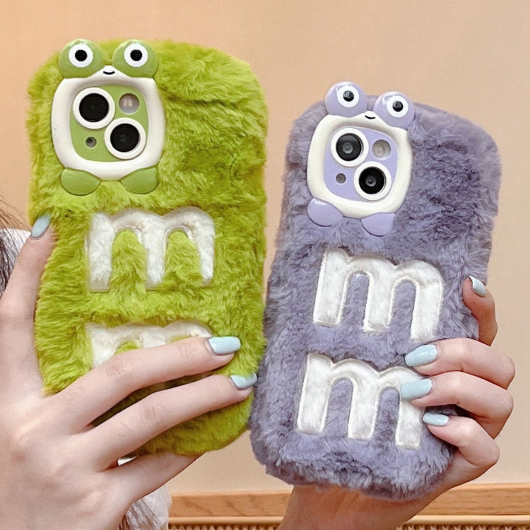 Funda TPU con Bordado de Felpa para iPhone 13 Pro (Corazón de Base)