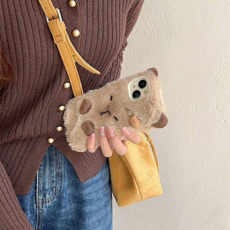 Funda para Teléfono Apple iPhone 16 Plus Cobertura Total Capibara 3D (Marrón)