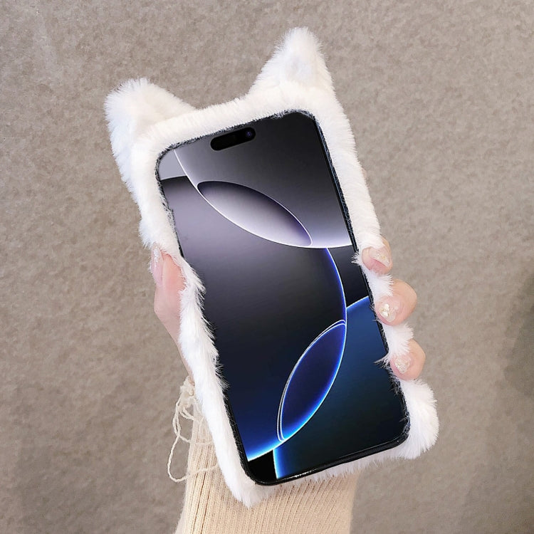 Funda para Teléfono iPhone 15 Plus Cobertura Total Gato Peluche 3D (Rosa)