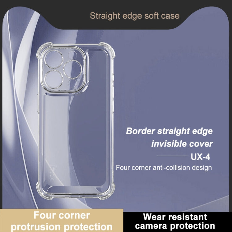 Funda para Teléfono Imak Ux-4 Series a Prueba de Golpes para iPhone 15 Pro Max (Transparente)