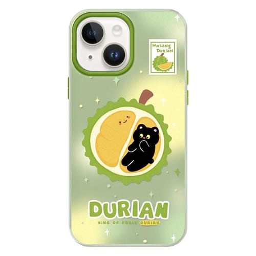 Funda híbrida TPU y PC para iPhone 14 Plus con Tacto Sedoso (Verde Mao Shan Durian)