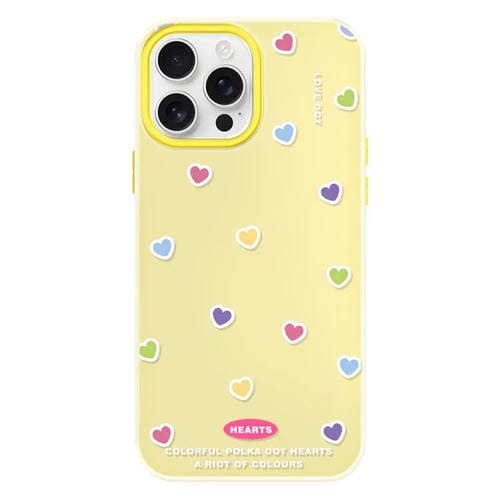 Funda híbrida TPU y PC para iPhone 13 Pro Max (Amarillo Amor)