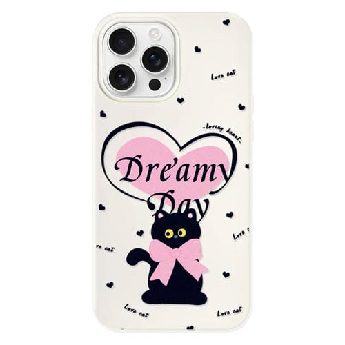 Funda híbrida TPU y PC iPhone 12 Pro Tacto Sedoso (Love Cat White)
