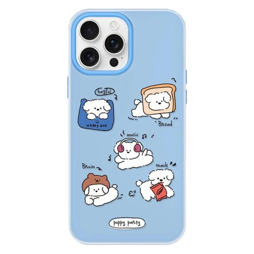 Funda híbrida TPU y PC con Tacto de Piel iPhone 12 Pro (Puppy Party)