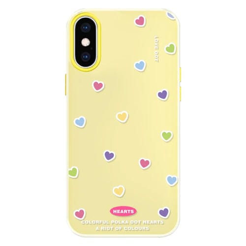 Funda híbrida TPU Policarbonato iPhone Xs Max con tacto sedoso (Amarillo)
