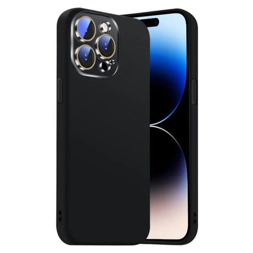Funda de Silicona Líquida para iPhone 14 Pro con NanoLente (Negra)