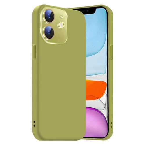 Funda de Silicona Líquida para iPhone 11 con NanoLente (Verde Fruta)