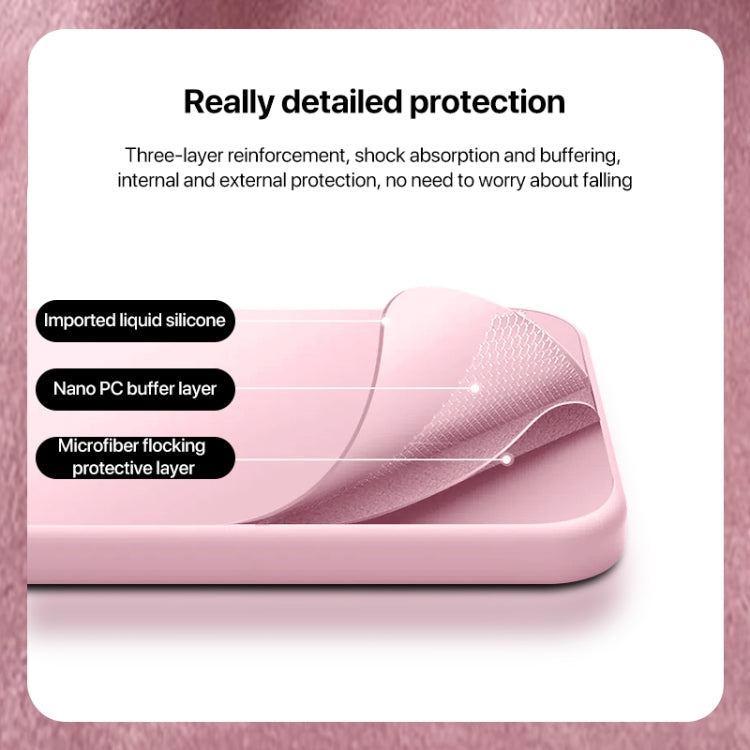 Funda de Silicona Líquida para iPhone 13 con NanoLente (Rosa)