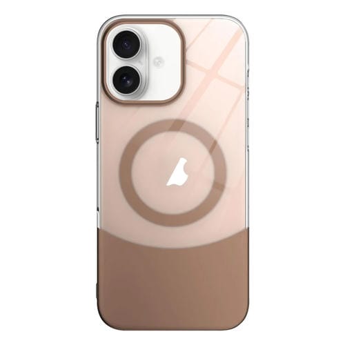 Estuche para Teléfono PC Magsafe con Contraste de Color Delgado para iPhone 16 Plus (Dorado)