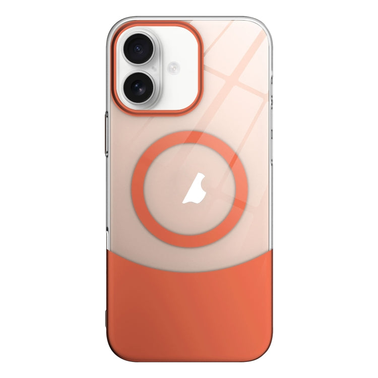 Funda para iPhone 16 Transparente con Protección de Color y Magsafe (Naranja)