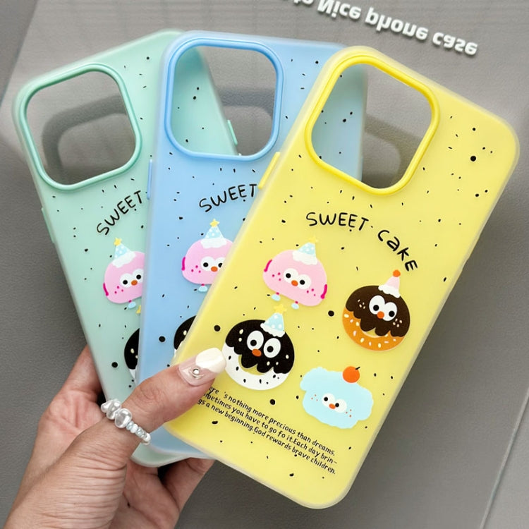 Funda híbrida TPU y PC para iPhone 14 con Tacto Sedoso y Gelatinoso (Little Monster Yellow)