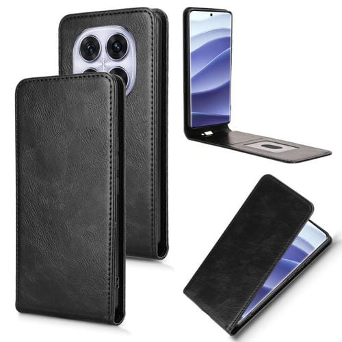 Funda de Cuero con Tapa Vertical Magnética para Redmi Note 14 Pro 5G/Note 14 Pro+ (Negra)
