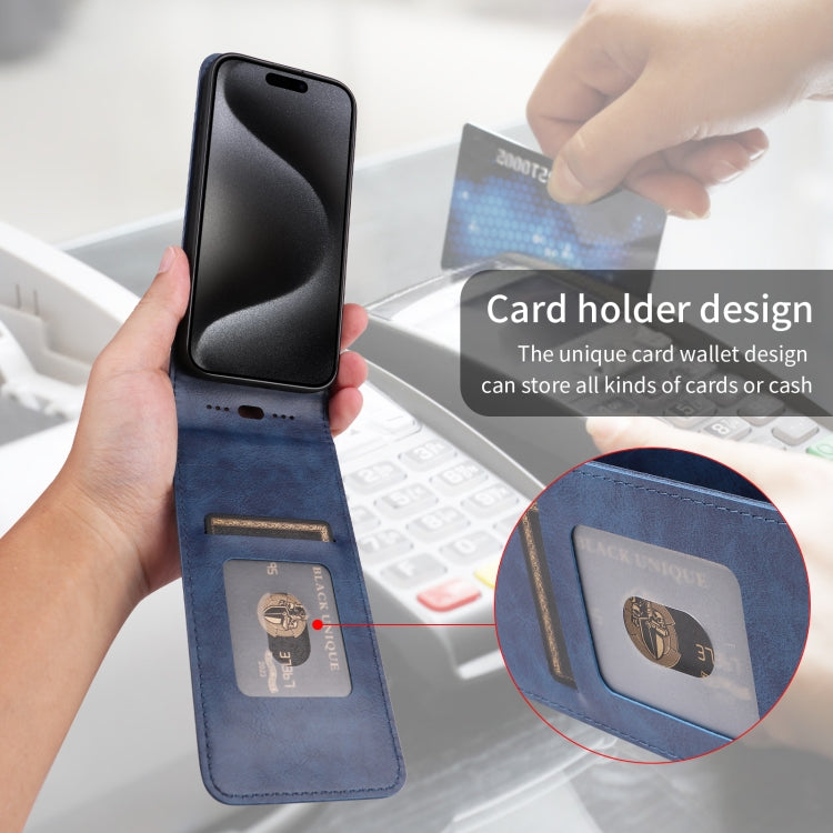 Funda de Cuero con Tapa Vertical Magnética para OnePlus Nord 4 5G (Azul)