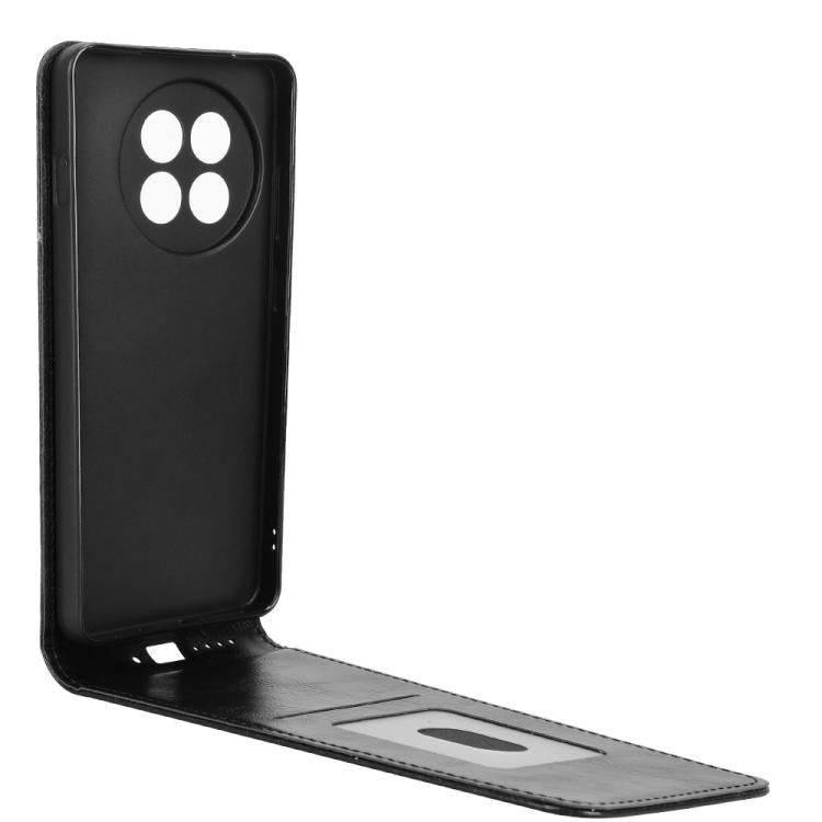 Funda de Cuero con Tapa Vertical Magnética para OnePlus Ace 5 y Ace 5 Pro (Negra)