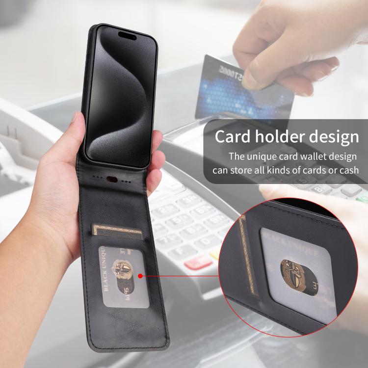 Funda de Cuero con Tapa Vertical Magnética para OnePlus Ace 5 y Ace 5 Pro (Negra)